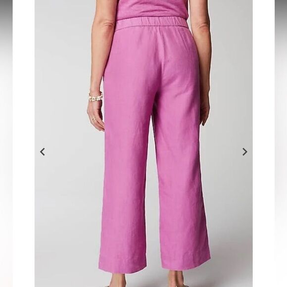 J. Jill Easy Linen Wide-Leg Crops Wild Orchid XL NWT IN PACKAGE - Picture 2 of 9